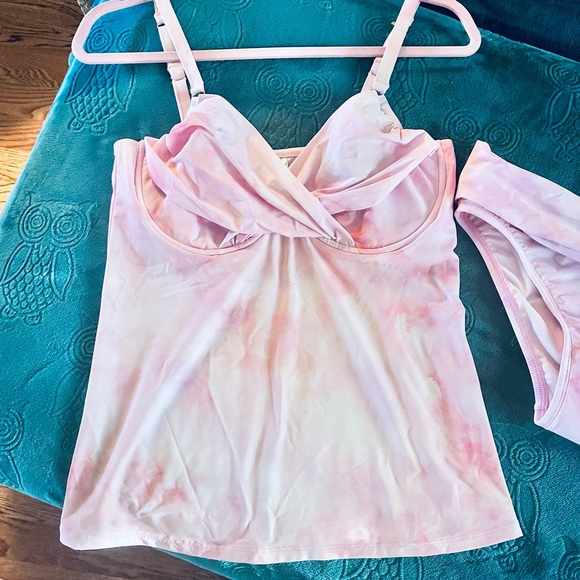 SWIM SYSTEMS CROSSROADS TANKINI IN PINK OPAL; NWT! - Picture 2 of 14